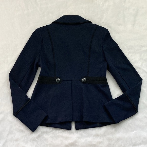 CAbi In The Band Military Navy Blue Ponte Blazer Jacket Style 3375 Size XS - Picture 6 of 8